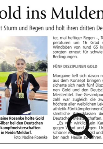 Morgaine Rosenke Presseartikel ZOOM Sachsen Sonntag 10-10-2026 DM Heide